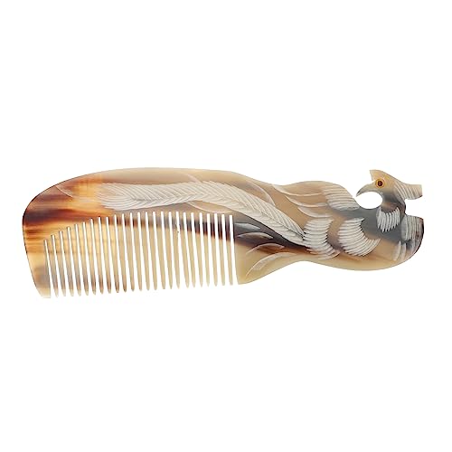 SAFIGLE 1Stück Einseitiger Ochsenhorn Massagekamm Natürliches Material zur Verbesserung Haarstruktur und Stressreduktion für Männer für Kopfhautmassage von SAFIGLE