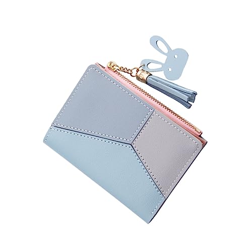 SAFIGLE 1Stück Kurze Damen Geldbörse PU Mit Mehreren Fächern Vertikalem Reißverschluss Entmagnetisierungsfunktion Vintage Münztasche Für Karten von SAFIGLE