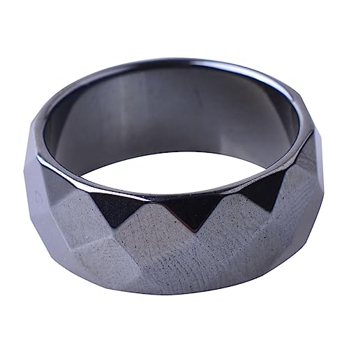 SAFIGLE Meteoritenring Für Modischer Herrenring Breiter Facettenring Für Facettenreiche Ringe Für Vater Und Freunde von SAFIGLE