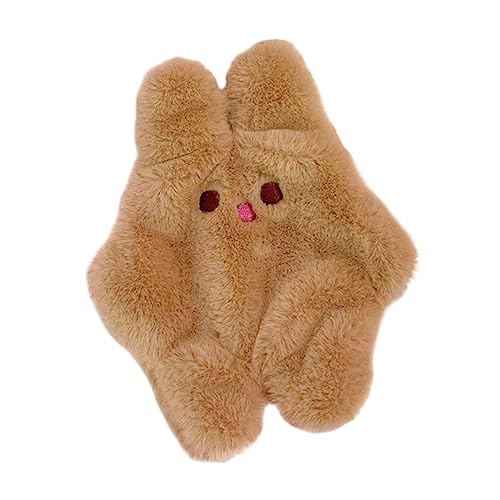 SAFIGLE 1Stück Plüsch Kaninchen Geldbörse Kosmetiktasche mit Reißverschluss Niedlicher Cartoon Geldbeutel für Frauen und Mädchen für Kleine und Reisebedarf Khaki von SAFIGLE