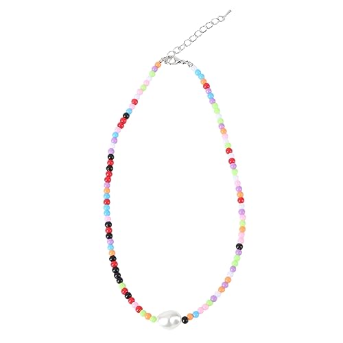 SAFIGLE 1Stück Retro Perlenkette im Böhmischen für Frauen Hirseperlen Halskette für Freizeit Besondere Anlässe Ergänzung für Outfit von SAFIGLE