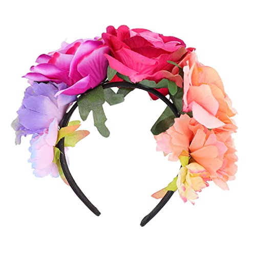 SAFIGLE Blumen Stirnband Mit Künstlichen Rosenblüten Für Mädchen Haar Dekor Zubehör Für Hochzeit Geburtstag Und Andere Feiertage von SAFIGLE