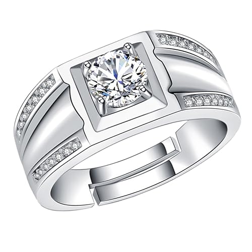 SAFIGLE 1Stück Stylischer Kupferring für Männer Schlichtes Design Hochglanzpoliert Verstellbar für Alltag und Besondere Anlässe als für Freunde oder Ehemann von SAFIGLE