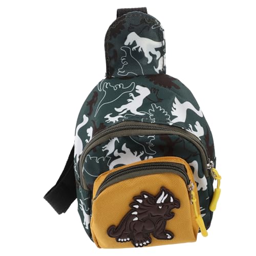 SAFIGLE Dinosaurier Umhängetasche Für Kinder Brusttasche Crossbody Tasche Gelb Mit Dinosaurier Muster Strapazierfähig Für Jungen Und Mädchen Für Outdoor Aktivitäten von SAFIGLE