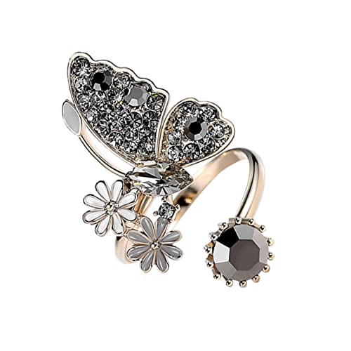 SAFIGLE Offener Ring Verstellbar Damenring Fingerschmuck Mode Blumen Design Hautfreundlich Passend Für Verschiedene Kostüme von SAFIGLE