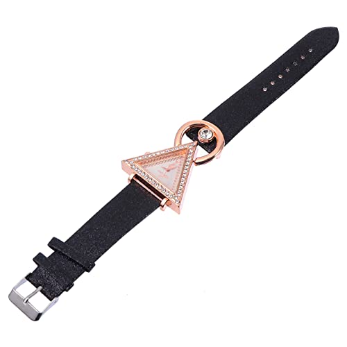 SAFIGLE Damen-quarzuhr Mit Lederarmband Damenuhr Dreieck Form Design Uhr Für Frauen Lange Nutzungsdauer von SAFIGLE