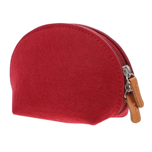 SAFIGLE Pailletten Geldbörse Damen Pu Muscheltasche Kleiner Geldbeutel Für Mädchen Stilvolle Kosmetiktasche in Rot Für Münzen Karten Und Schlüssel Kreative Handtasche Für Alltag von SAFIGLE