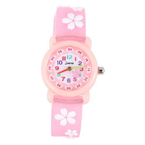 SAFIGLE 1Stk Kinderuhr wasserdichte Uhren Die Uhr Cartoon-Armbanduhr Armbanduhr Kinder Watch Studenten-Cartoon-Uhr Kinder schauen zu Karikatur Anschauen Quarzuhren Kieselgel Rosa von SAFIGLE