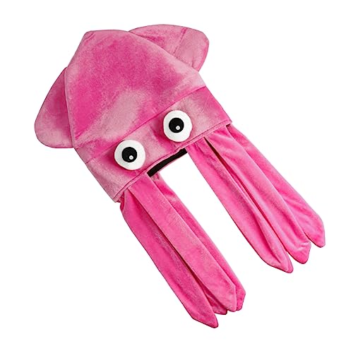 SAFIGLE Kostümhut Eigenartiger Lustiger Oktopus 1 Stück Flanell-oktopus-kappe für Halloween Geburtstag Bühnenshow von SAFIGLE