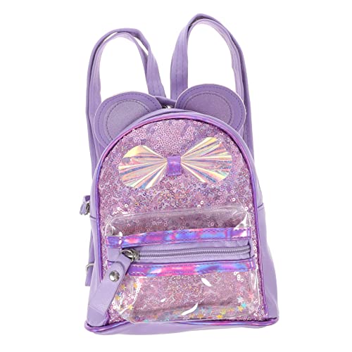 SAFIGLE Rucksack Im Cartoon-Katzen-Stil Für Jungen Und Mädchen Mini-Rucksack Große Kapazität Schulrucksack Für Mädchen Pailletten von SAFIGLE