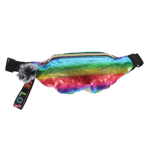 SAFIGLE Sport-hüfttasche Für Damen Glänzende Bauchtasche Mit Holografischer Oberfläche Verstellbarer Mit Schnalle Robustes Pu-Material Für Laufen Wandern Und Reisen von SAFIGLE