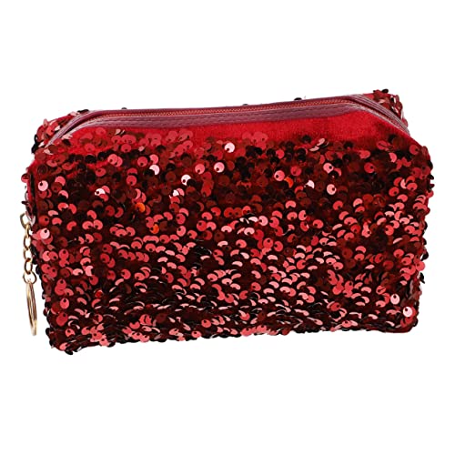 SAFIGLE Pailletten Make-up Tasche Glänzend Groß Für Damen Kosmetika Reisen Mit Reißverschluss Platz Für Toilettenartikel Und Andere Utensilien von SAFIGLE