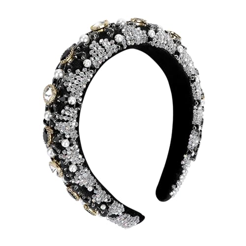 SAFIGLE 1stück Haarband Mit Kristallen Und Perlen Für Damen Hochwertiges Braut-headpiece Für Hochzeiten Partys Und Besondere Anlässe Schwarz SAFIGLE 1stück Haarband Mit Kristallen Und Perlen Für Damen Hochwertiges Braut-headpiece Für Hochzeiten Partys Und Besondere Anlässe Schwarz von SAFIGLE