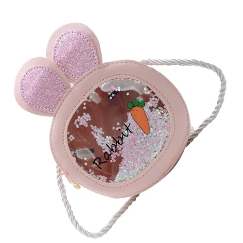 SAFIGLE 1stück Leichte Sequinen Tasche Mit Hasenohren Niedliche Umhängetasche Für Wechselgeld Und Kleinigkeiten Pinke Karotten-design Für Mädchen Und Viele Anlässe von SAFIGLE