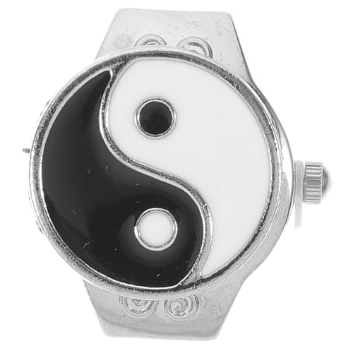 SAFIGLE 1stück Metall Fingeruhr Im Retro Design Finger Ring Uhr Mit - Muster Stilvolle Und Praktische Uhr Für Damen Und Herren Für Alltag von SAFIGLE