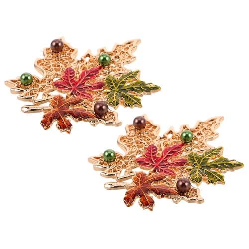 SAFIGLE 2 Broschennadeln: Ahornblatt-broschennadeln – Pulloververschlüsse Aus Metall Für Damen – Elegante Cardigan-kragenclips Für Herbst Und Thanksgiving von SAFIGLE