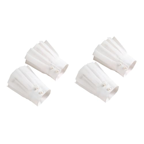 SAFIGLE 2 Paar Palaststil Halloween Vampir Graf Kostüm Mesh Spitzenmanschetten Zubehör Spitze Temperament Kleiner Duftstil Dreidimensionale Spitze Dekorative Manschetten (weiß) Pulswärmer von SAFIGLE