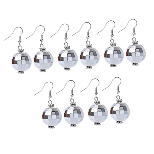 SAFIGLE 2 Paare Disco-Ohr- Funkeln Ball Disco-Kugel-Ohrringe Epochen Ohrringe Creolen Fallen Disco-Kugel-Ohrring-Anhänger Damen Accessoires einfacher Ohrringanhänger Plastik Silber SAFIGLE 2 Paare Disco-Ohr- Funkeln Ball Disco-Kugel-Ohrringe Epochen Ohrringe Creolen Fallen Disco-Kugel-Ohrring-Anhänger Damen Accessoires einfacher Ohrringanhänger Plastik Silber von SAFIGLE