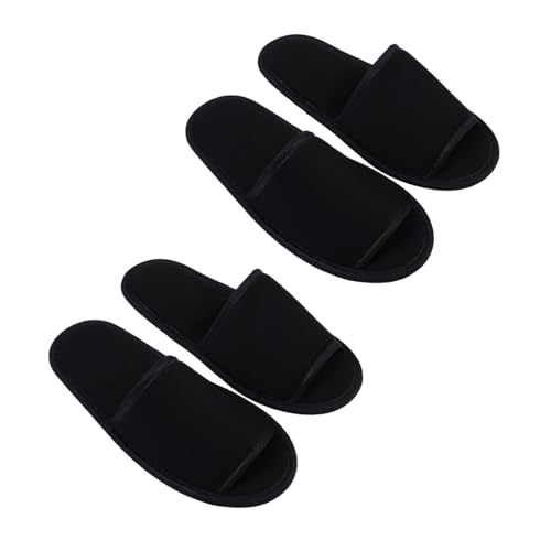 SAFIGLE 2 Paare Faltbare Portable Hausschuhe mit Offenem Zehenbereich Rutschfeste Leichte Reise Hotelslipper aus Atmungsaktivem Baumwoll material für Komfortable Nutzung zu Hause und von SAFIGLE