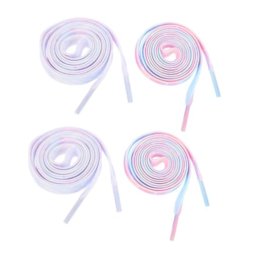 SAFIGLE 2 Paare Flache Schnürsenkel Tie Dye Bunte Schuhbänder für Turnschuhe Damen Herren Modische Schnürbänder Langlebig Vielseitig für Freizeit Sport und Reisen von SAFIGLE