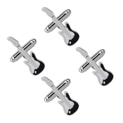 SAFIGLE 2 Paare Herren Manschettenknöpfe Gitarren Design aus Langlebiger Modische Dekorative Hemdknöpfe für Business Hochzeit und Party Stilvolles für Männer von SAFIGLE