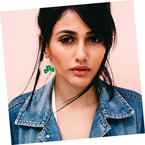 SAFIGLE 2 Paare Patrick's Day Damen Ohrstecker Grün Kleeblatt und Hut Design Festival Schmuck Leicht und Für Kostüm und Partyaccessoires von SAFIGLE