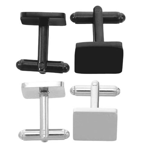 SAFIGLE 2 Paare Quadratische Französische Cufflinks Stilvolle Schmuckaccessoires für Hochzeiten und Formelle Anlässe für Business Outfits und Diy Projekte von SAFIGLE