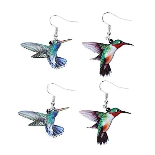 SAFIGLE 2 Paar Vogelohrringe Kreative Kunststoff Ohrhänger Dekorativ Für Damen Und Mädchen Party Und Hochzeitsschmuck Hypoallergen Und Leicht von SAFIGLE