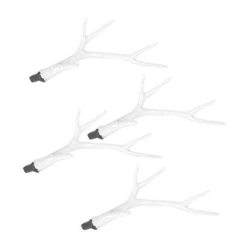 SAFIGLE 2 Paare Weiße Kunststoff Rehgeweihe für Diy Haarbänder Lange Leichte Antler Dekorationen für Partys und Cosplay Handgemachte Zubehörteile für Kreative Projekte von SAFIGLE
