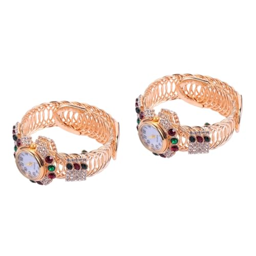 SAFIGLE 2stücke Damen Armbanduhr Legierung Quarzuhr Mit Armband Für Leicht Und Accessoire Für Alltag Und Besondere Anlässe von SAFIGLE