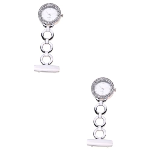 SAFIGLE 2 STK Krankenschwester Taschenuhr Medical Watch taschenuhren kolodialesilber Libellen-Clip Damenuhren Arzt hängende Uhr Krankenschwester Anstecknadel Uhr Revers Anschauen Stift von SAFIGLE