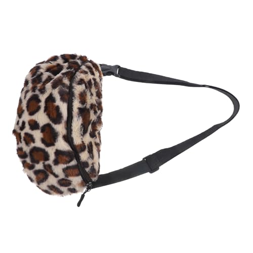 SAFIGLE 2stücke Stylischer Leopard Muster Zipper Schultertasche Verstellbare Bauchtasche Für Damen Und Herren Für Reisen Freizeit Und Outdoor-aktivitäten Geeignet Als Crossbody Bag von SAFIGLE