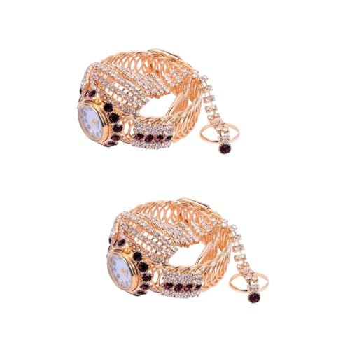 SAFIGLE 2stücke Stilvolle Damenarmbanduhr Aus Legierung Mit Quarzbewegung Modische Casual Uhr Für Mädchen Scratch-Resistant Bequem Und Langlebig Für SAFIGLE 2stücke Stilvolle Damenarmbanduhr Aus Legierung Mit Quarzbewegung Modische Casual Uhr Für Mädchen Scratch-Resistant Bequem Und Langlebig Für von SAFIGLE