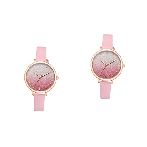 SAFIGLE 2stücke Damen Quartz Armbanduhr Mit Pu-Armband -Uhr Für Damen Für Alltag Und Besondere Anlässe von SAFIGLE