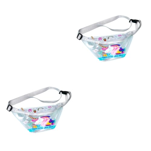 SAFIGLE 2stücke wasserdichte PVC Bauchtasche Mit Einhorn-Design Einstellbare Hüfttasche Für Damen Und Mädchen Stylisch Und Praktisch Für Sport Wandern Und von SAFIGLE