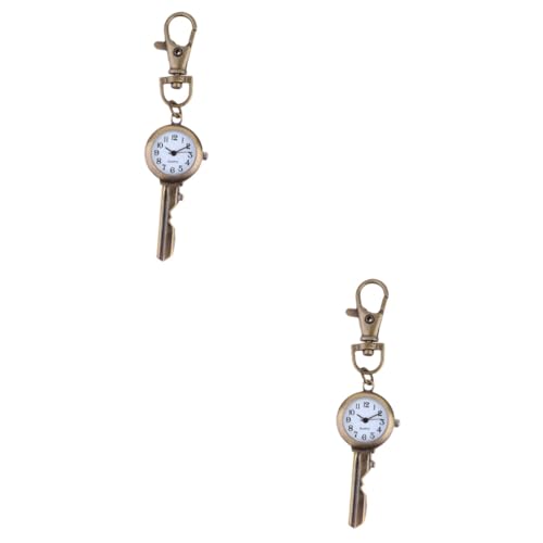 SAFIGLE 2stücke Retro Taschenuhr Mit Schlüsselanhänger Kreative Tragbare Hängeluhr Im Klassischen Stil Für Studenten Und Mitarbeiter Modisches Design Für Geschenkidee von SAFIGLE