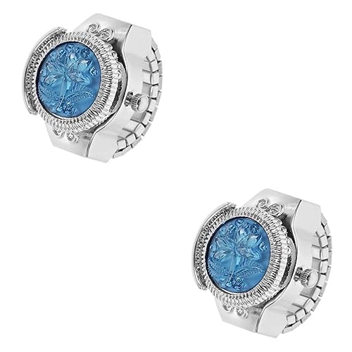 SAFIGLE 2 STK Ringuhr Digitaluhr Männer Ringe Coole Uhren männliche Ringe scchöne bescherung schöe bescherung Herrenuhren Damenuhr einzigartige Uhr modischer Uhrenring Zinklegierung von SAFIGLE