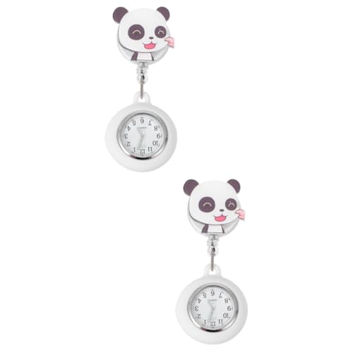 SAFIGLE 2 STK Schwesterntisch Broschenuhr Damenuhr Stethoskop Uhr Taschenuhr Zum Aufhängen Pflegeuhr Modische Krankenschwestern Ansteck-taschenuhr Abzeichenrolle Taschenuhr Uhren von SAFIGLE