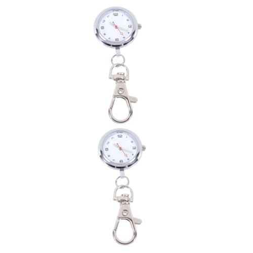 SAFIGLE 2 STK Schwesterntisch Krankenschwester Uhr Pflegeuhren für Krankenschwestern taschenuhr Nurse Watch Schlüsselringe Herrenuhren Krankenschwesteruhr aus Schlüsselzubehör von SAFIGLE