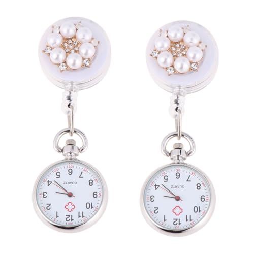 SAFIGLE 2 STK Arzttaschenuhr Taschenuhr für Krankenschwester Student Kreis Schlüsselanhänger Mode taschenuhren Krankenschwester Uhr Krankenschwester Taschenuhr einfach Anschauen von SAFIGLE