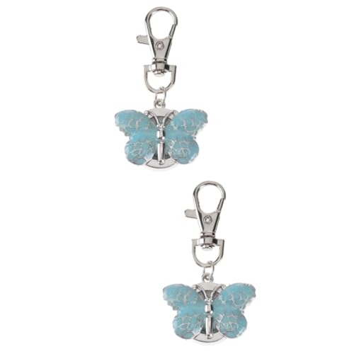 SAFIGLE 2stücke Schlüsselanhänger Uhr Im Cartoon-Design Tragbare Quarz-taschenuhr Für Mädchen Und Große Ziffern Leicht Ablesbar Kreative Und Form Blau von SAFIGLE