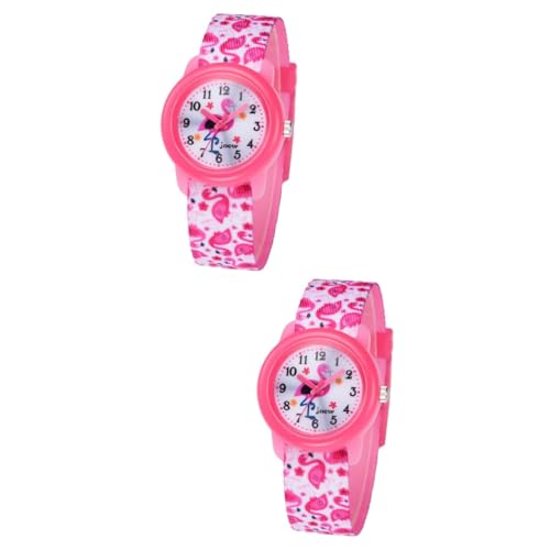 SAFIGLE 2 STK achte auf Mädchen kinderuhren Armbanduhr Kinder Parks Modeuhr für Kinder Quarzuhr für Kinder Uhren für kleine Kinder Kleine Mädchenuhr wasserdicht Anschauen Quarzuhren Rosa von SAFIGLE