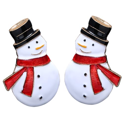 SAFIGLE 2 STÜCK Schneemann Anstecknadeln Weihnachtsbrosche aus Langlebiger Legierung Festliche Jacken Dekoration Modisch Vielseitig für Damen und Herren Weihnachtszeit von SAFIGLE