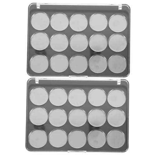SAFIGLE 2 Sätze Aufbewahrungsbox für Lidschatten Fall Glanz Bausatz kosmetische Musterkoffer Textmarker-Unterverpackung dauerte Make-up-Kosmetik-Halteplatte Magnet von SAFIGLE