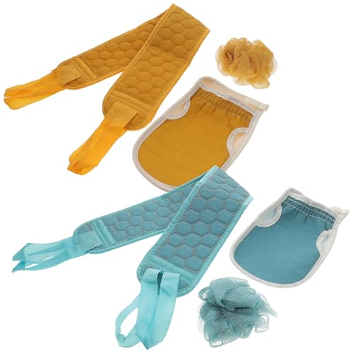 SAFIGLE 2 Sätze Badetuchabdeckung Badehandschuh Peeling waschen Duschschrubber handtuch zum duschen Duschtuch für den Körper Badetuch für den Körper Duschhandschuhe Schwamm Grün von SAFIGLE