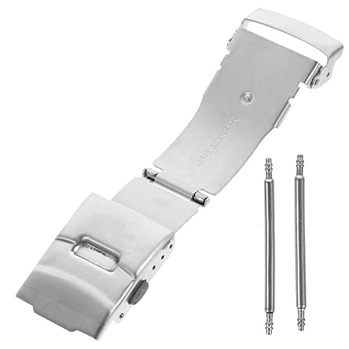 SAFIGLE 2 Sätze Doppelte Metallschnalle Uhrenarmbänder Schließen Armbandschließe Und Rostfreie Uhrenschnallen Uhrenarmbänder Schnallen Uhrenzubehör Die Uhr Rostfreier Stahl Knopf Anschauen von SAFIGLE