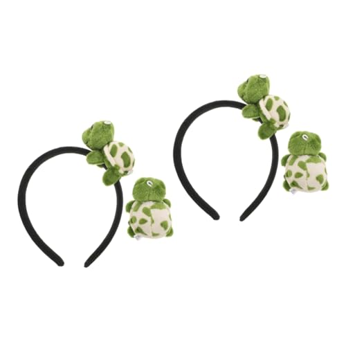 SAFIGLE 2 Sätze Haarnadel Mit Schildkröten-stirnband Haarband Kostüm Halloween Party Kind Stirnbänder Tierhaarspange Haarschmuck Für Schildkröten Schildkröten-kopfbedeckung Green Stoff von SAFIGLE