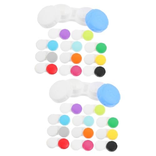 SAFIGLE 2 Sätze Kontaktlinsenbehälter Kontakte Bezaubernder Objektiv-Organizer Klarer Fall Kleiner Kontaktlinsenhalter Behälter Für Kosmetische Linsen Plastik 12 Stück * 2 von SAFIGLE