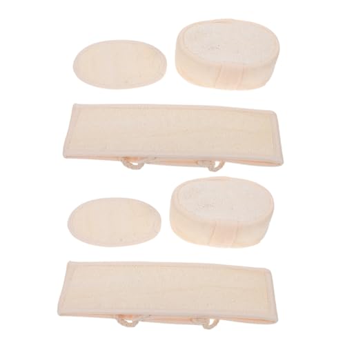 SAFIGLE 2 Sätze Peeling-set Massagingwerkzeuge Körperwäscher Arbeiten Reinigung Für Handtücher Zum Reiben Des Körpers Badeschrubber Schrubben Natürlich Rückentuch Beige Luffa von SAFIGLE