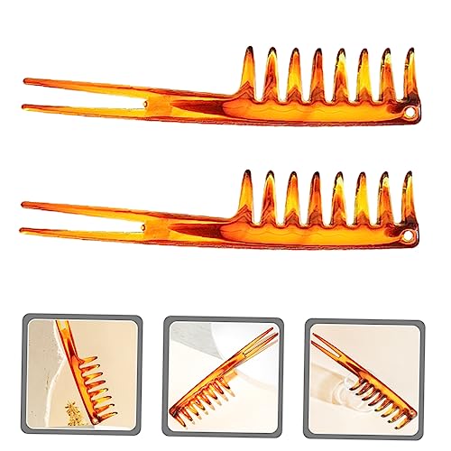 SAFIGLE 2 Stck Hairstylist Kamm für Herren Breitzinkiger Stylingkamm Langlebiger Kunststoff Glatte Oberfläche Multifunktional für Friseure und Zuhause Leicht Tragbar von SAFIGLE